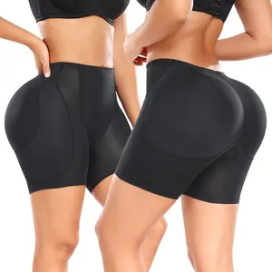 Women Solid Color Breathable Shapewear Shorts Mid Waist Tummy Control Padded Hip Butt Lifter Everyday Lingerie Underwear