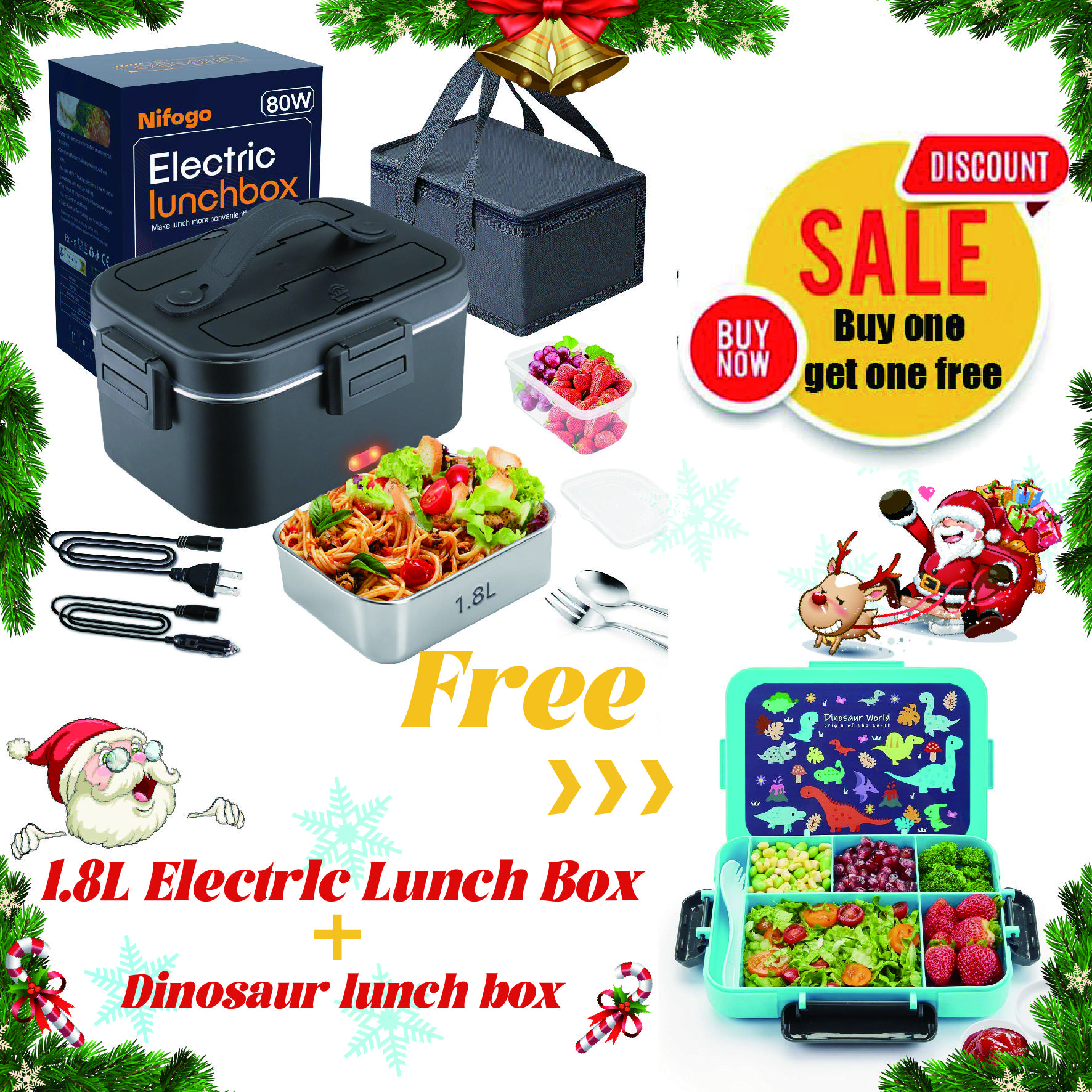 1.8L/Black/YYD+Dinosaur lunch box