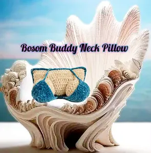 Knots N Tangles Bosom Buddy Neck Pillow - Plush Handmade Chest Support Pillow for Neck, Shoulder & Upper Body Comfort