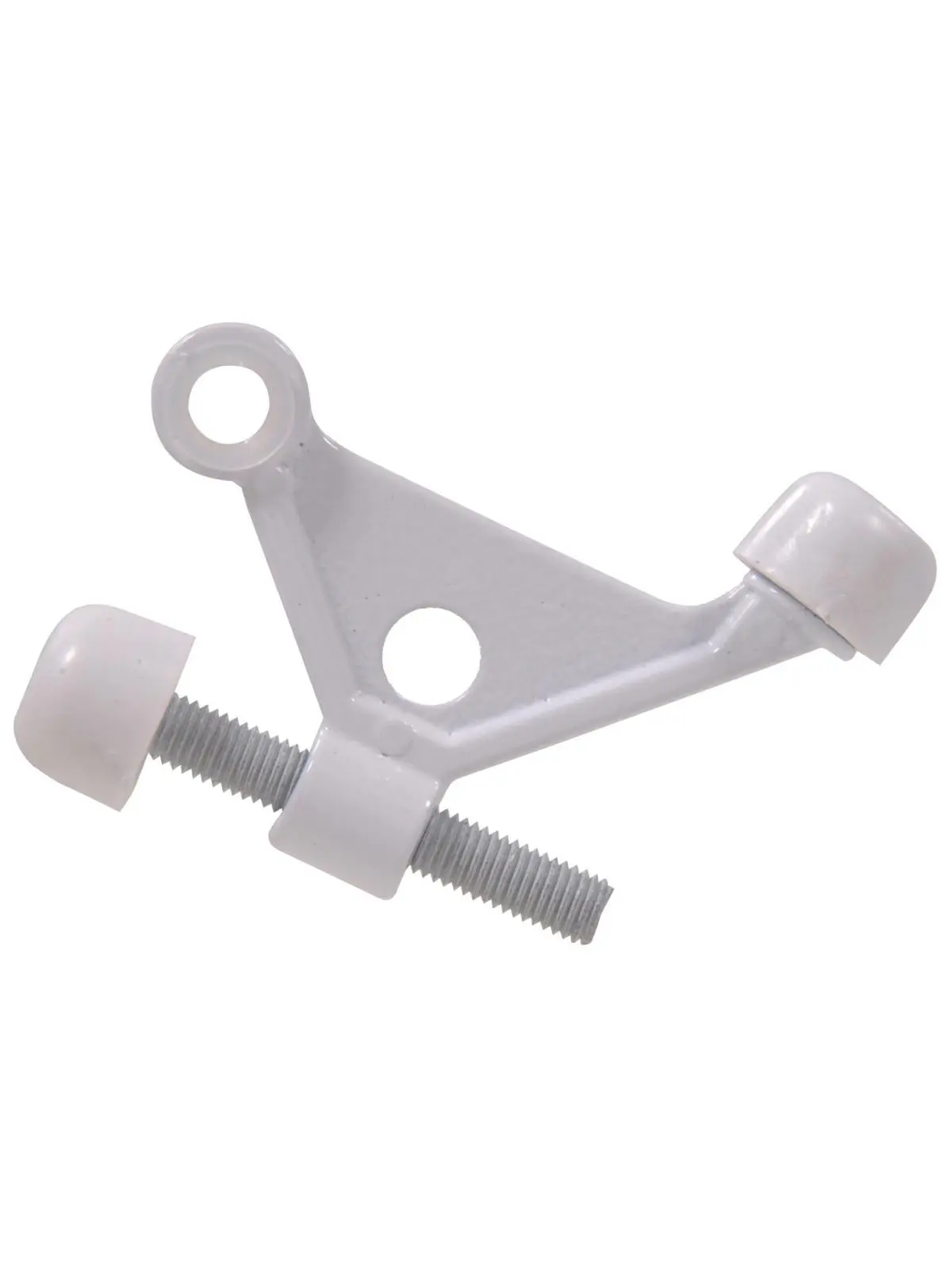 Hillman Group 852359 Carded Set Pin Hinge Door Stop - White, Adjustable Bolt-On Hinge Stops, Bolt-On Design, 6.1x3.3x4.5 inches