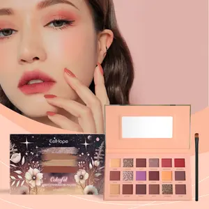 18-Color Eyeshadow Palette — Versatile Eyeshadow for Everyday Makeup with Shimmer & Glitter