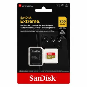 SanDisk Extreme microSDXC UHS-I 256GB Memory Card with Adapter