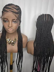 Black Cornrows Synthetic Braided Wig with Natural Look High-Quality Braids for Everyday Wear Natural Hair Style
