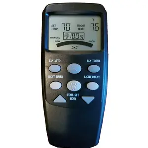 Hampton Bay FAN-9T Ceiling Fan Remote Control | RF Only | Thermostatic | Fan Timer | LCD Display | No Reverse - L3HFAN-9T