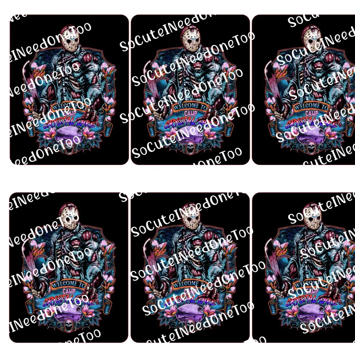 Horror Image Waterslide Decals for Kitchenware-Drinkware Accessories - A4 (8.25x11.75in), 3.0-3.5in Plastic Metal Stickers, Easy Apply, Long-Lasting, Enhance Halloween-Themed Projects for Horror Fans