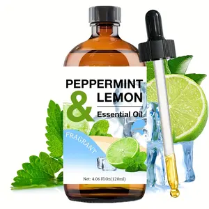 120ML Lemon Mint Aromatic Oil, Long-Lasting Scent, Home Use, Nail Hair Skin Care, Massage Diffuser Humidifier, Unisex, Meditation Gift