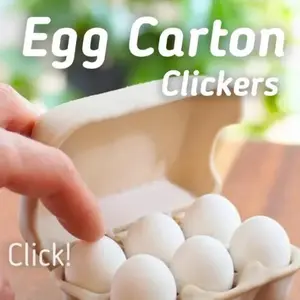 Realistic Egg Carton Clicker Fidget Toy - Loud Click, Desk Toy for Kids & Teachers, Engaging Sensory Toy, Ideal Gift