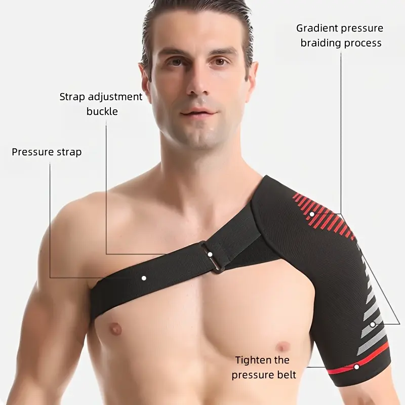 1 Piece Breathable Compression Shoulder Support Belt Unisex Adjustable Shoulder Support Belt Pain Relief Belt