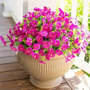 12pcs Morning Glory, Realistic UV Resistant Decorative Artificial Flowers for Outdoor Decor, Colorful Daisy Planter for Front Door, Porch, All-Season Home Decoration, Easy Maintenance, Flower Arrangement, Artificial Potted Flower