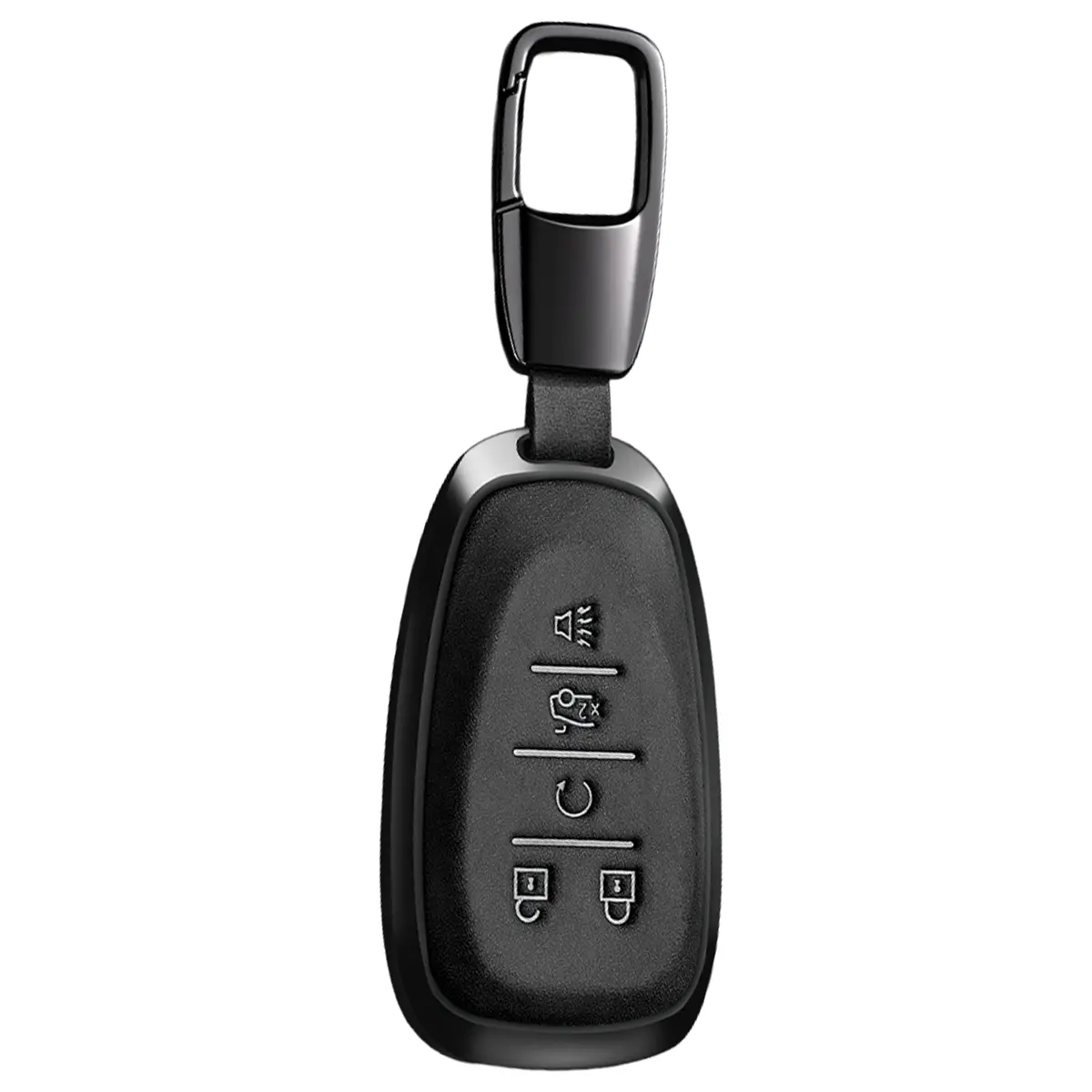 For Key Fob Cover Leather Car Compatible for 2016 2017 2018 2029 2020 2021 Equinox Malibu Camaro Cruze Blazer Sonic Volt Traverse Trax 5 Button Key Case-G Style Car Key Protector Car Key Accessory Car Key Holder