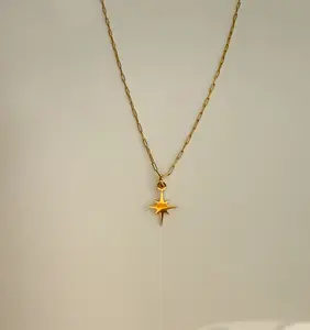 The Polaris Necklace | 18k Gold Plated North Star Inspired Dainty Minimal Stacking Necklace