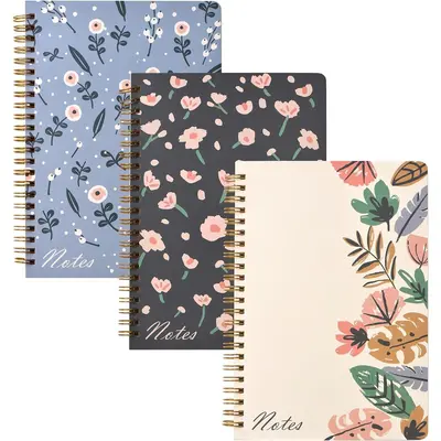 2 Pack Spiral Notebooks For Women - Aesthetic College Ruled Journals For Writing