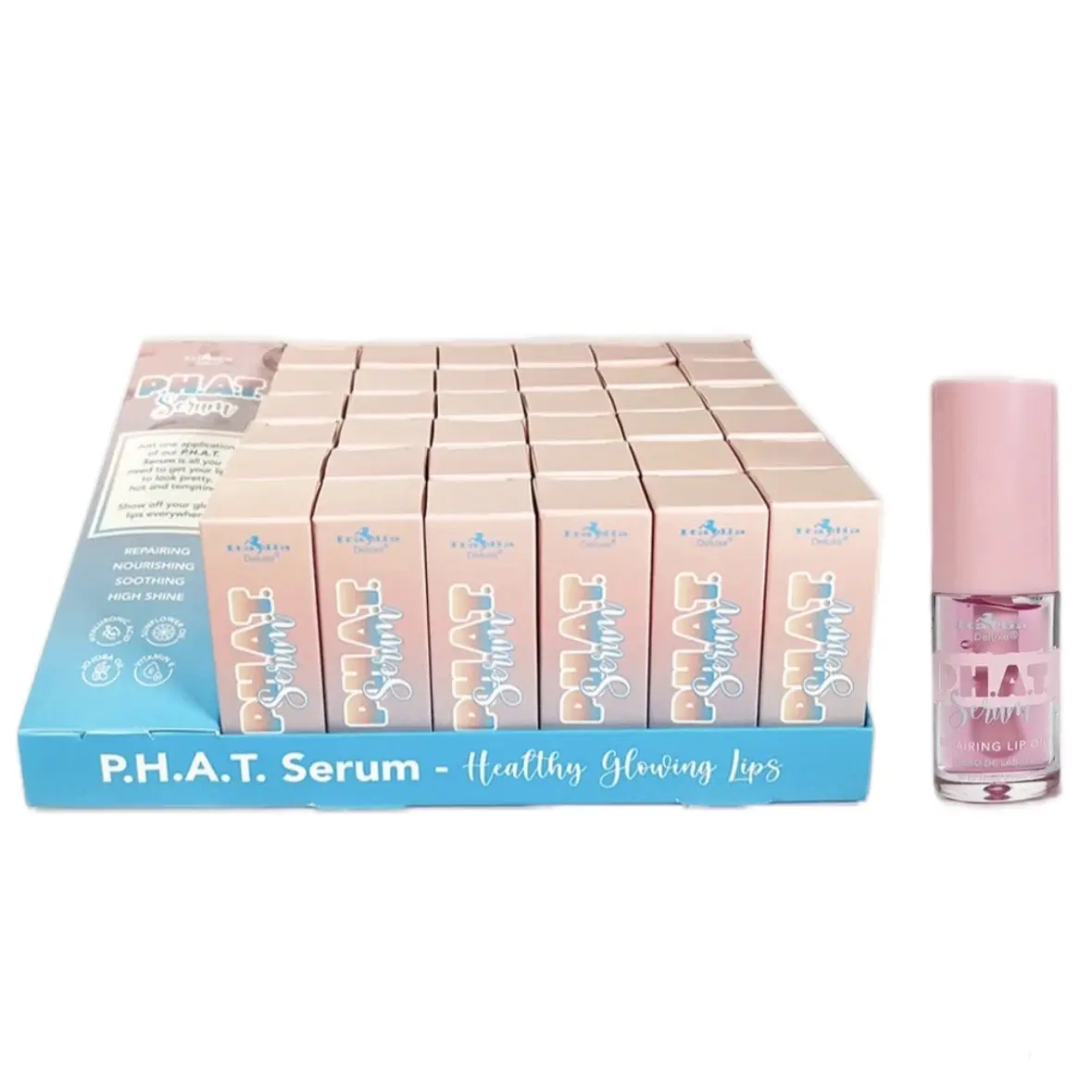 P.H.A.T. Lip Serum, Repairing lip oil, coconut scent for damage lips