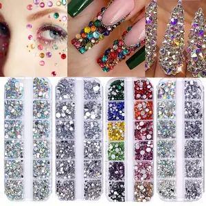 Box of 12 Flat Bottom Drill Bits, Mixed Nail Drills for Nails Cups Bags, DIY Production Tools Set