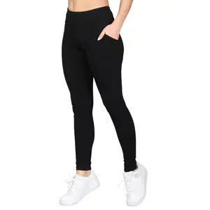 High-Rise Side Pocket Cotton Leggings