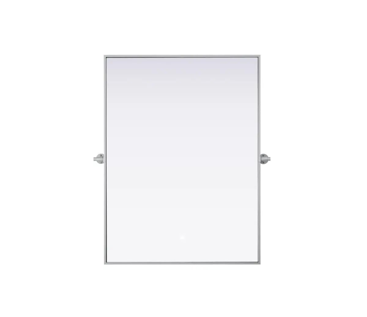 212 MAIN Amoura MR6H4030SIL 40x30 in. Silver Iron Adjustable Wall-Mounted Pivot Mirror - Modern Damp-Area Bathroom Decor, Metal Hanging (31 lbs) for Kitchen & Bath