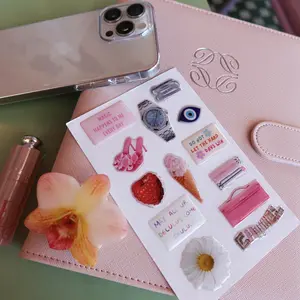 Glossy Dreams Glossy Sticker Set - 13 Affirmation Stickers with Durable Long Last, Easy to Apply & Removable from Various Surfaces