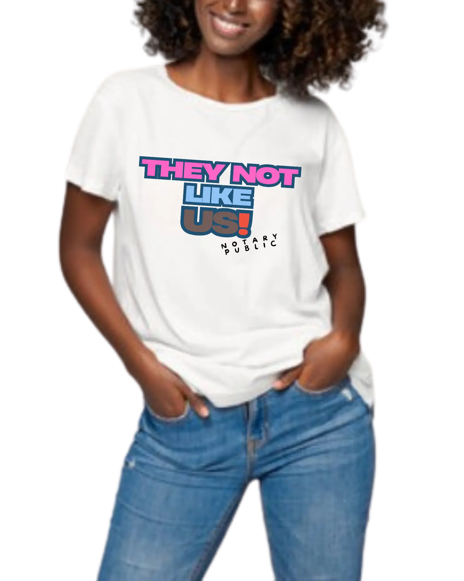 They Not Like Us Notary Public 100% Cotton Women's T-Shirt for Notaries Comfortable Casual Streetwear Top All Seasons
