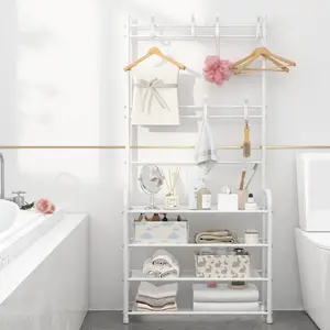 UDEAR Entryway Coat Hanger,Durable Sturdy ,with 4-Tier Shelf for Storage Shoes,Clothes UDEAR Entryway Coat Hanger,Durable Sturdy ,with 4-Tier Shelf for Storage Shoes,Clothes