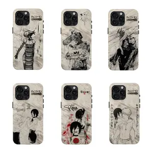 Chain.saw Man Phone Case Anime Manga Fans Lovers I'll Make You Happy Anime Phone Cover Compatible for i̇phone 17 pro cases 16 15 14 13 12 11 and for Samsung Galaxy S21-S25 Perfect Gift for Fans Her/Him Girly Phone Cases