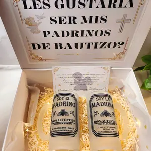 Propuesta para padrinos de bautizo con tarros - Frosted Finish Glass 16oz - Drinkware