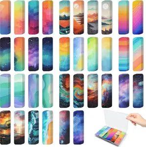 72 Pieces Anxiety Sensory Stickers with Storage Box - Calming Stickers for ADHD - 2 Textured Surface Adhesives - Sensory Strips for Office & Classroom Desk Relieve Adult & Teen Stress
