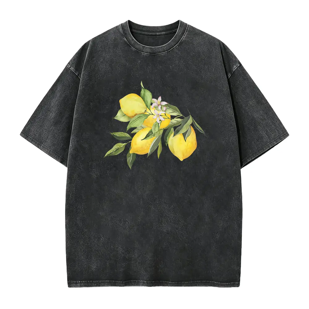Vintage Lemon Graphic Tee, Retro Citrus Fruit Shirt, Aesthetic Summer T-Shirt, Fresh Organic Vibe Tee, Aesthetic Fruit Shirt