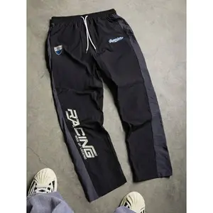 Sport Men's Letter Print Drawstring Waist Loose Casual Sweatpants