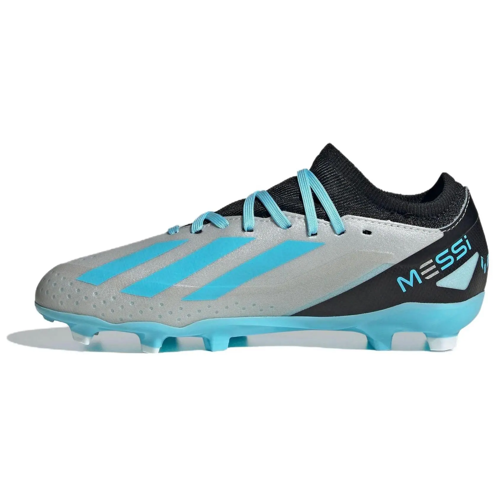 Adidas X Crazyfast Messi.3 FG Silver Blue' Versatile Cushioned Durable Soccer Cleats Unisex IG7664