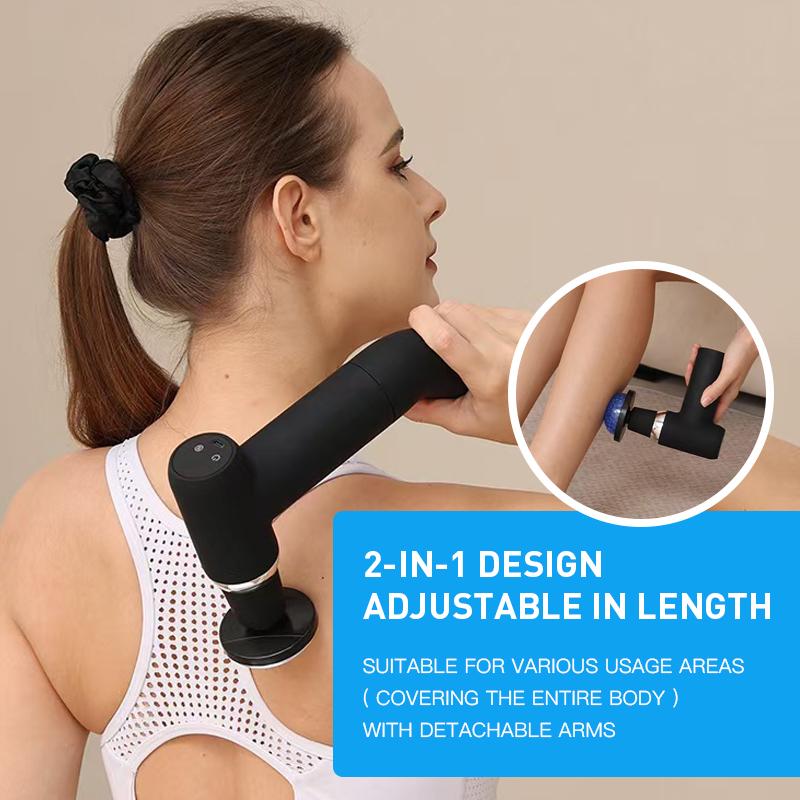 Muscle Massage Gun  with Replacement Heads, Deep Tissue Back Massager with LED Display, 20 Speeds Portable Electric Massage Device Comfort, Gift for Women & Men, Christmas New Year Gift
