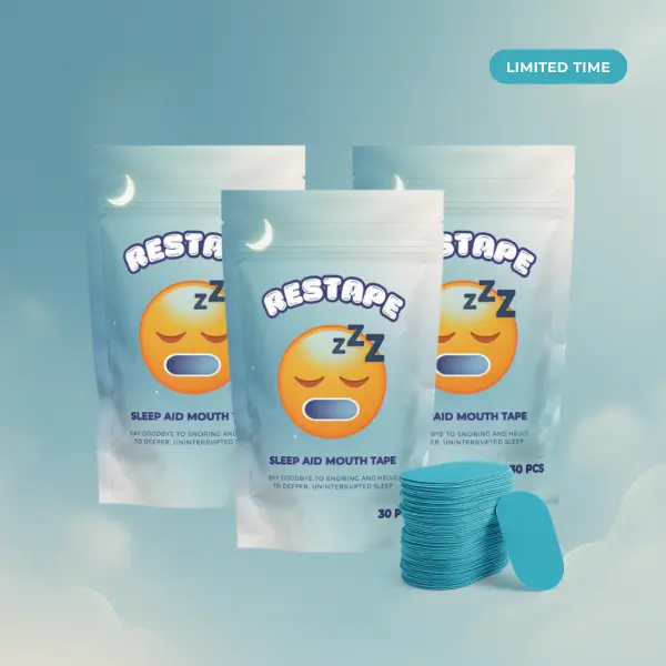 RESTAPE Strip for Deep Sleep 3 PACKS of Wellness Strips - Anti-Snore & Calm Breathing (90 Nights Of Deep Sleep) 30PCS Each Bag