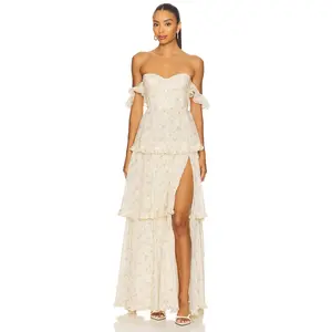 MAJORELLE Demi Gown in Baby Yellow