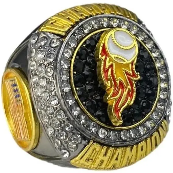 1/12/50 Pack Baseball Softball Championship Ring - Costume Jewelry Award Ring for Finalists, Championship Ring Rings