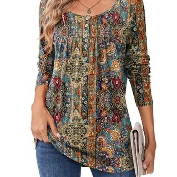 Long Sleeve Shirts for Women Fall Fashion Dressy Casual Blouses Trendy Pleated Tunic Tops for Leggings 2025 Womenswear women's clothes summerwins