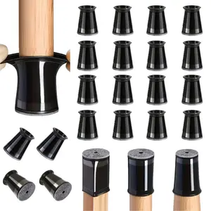 20pcs of Soap Black Small Round Silicone Chair and Table Foot Protectors, Anti-slip Chair Leg Covers, Floor Protection to Reduce Damage, Adjustable Feet, Reusable and Durable, No Batteries Required, for Home and Office Use