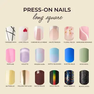 Kleo Kolor Long Square Collection Press-On Gel Nails