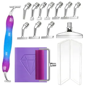 Diamond Painting Kit, Ergonomic Metal Thread Pen Tips, Multi-Row Drill Tool, Roller, Clay, Accessories, Adult Diamond Art Set