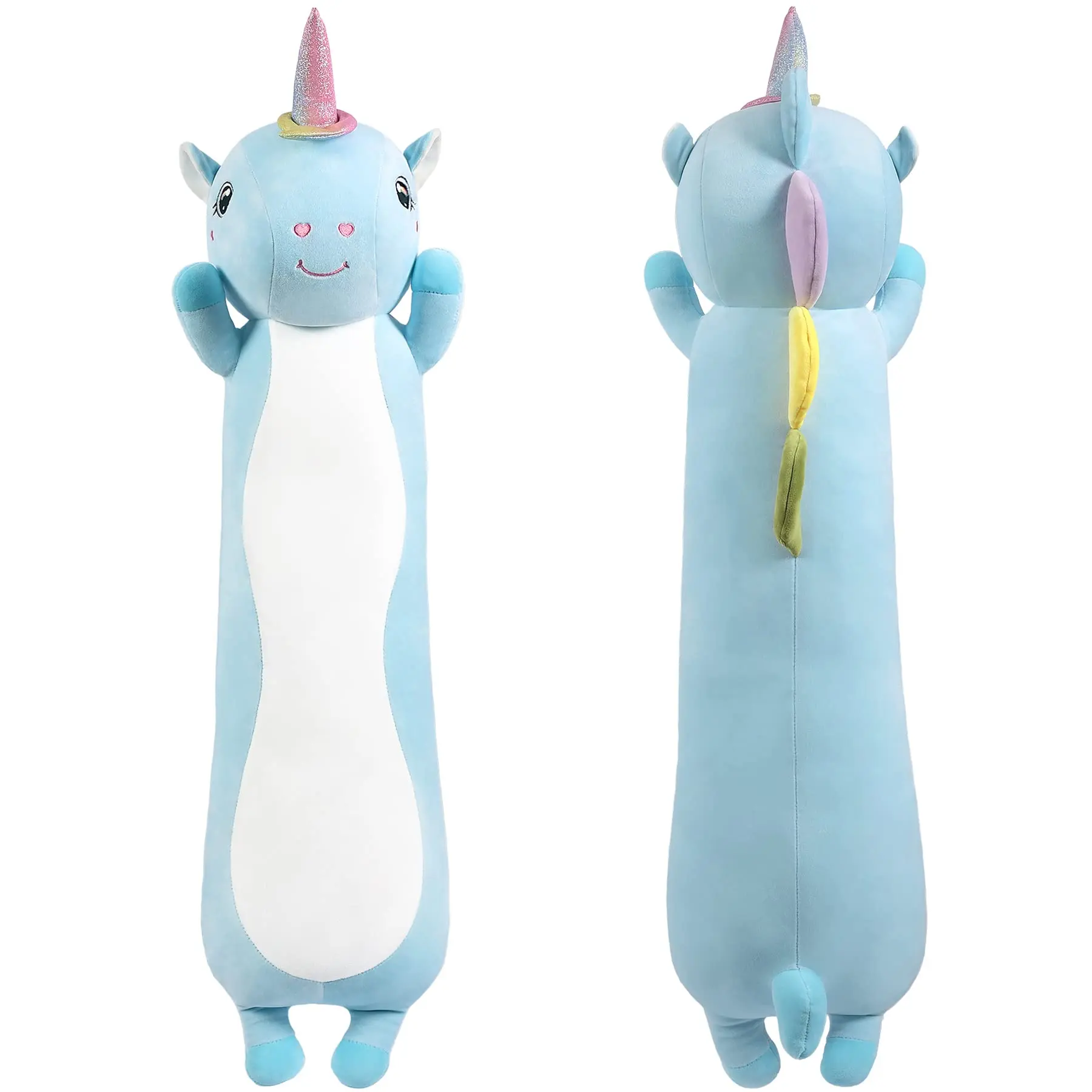 SNOWOLF  35.4Inch Long Soft Cute Unicorn Stuffed Animal Body Pillow Doll Plush Toys Stuffed Unicorn Fluffy Stuffed Unicorns Gifts for Girls Boys Kids Birthday Home Decoration