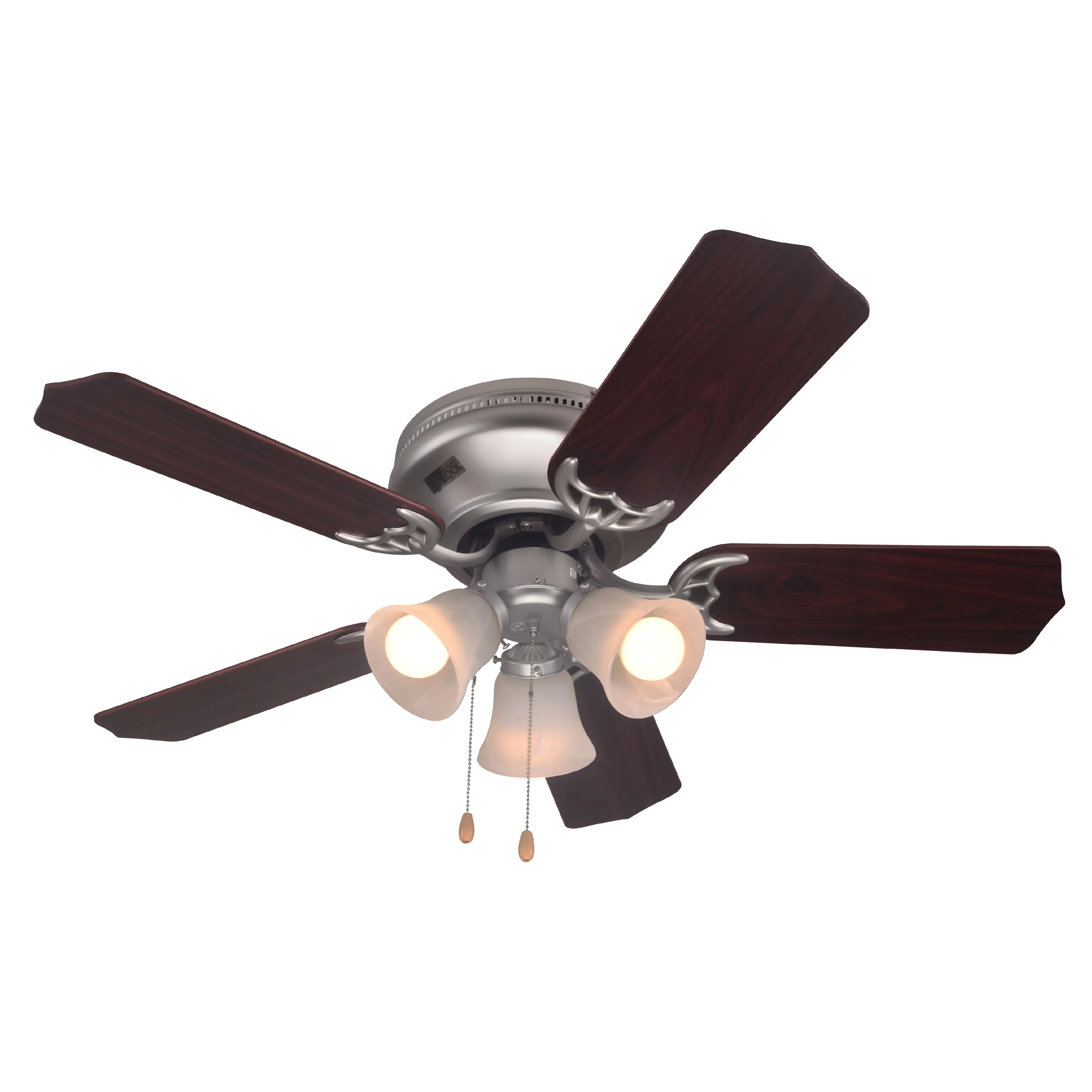 COMMERCIAL COOL 42” Contemporary Ceiling Fan with Lights, Cools up to 175 Sq. Ft., Ideal for Medium Sized Rooms, Equipped with Dual Chain, 5 Reversible Dual Finish Blades & Featuring 3 Air Flow Speeds