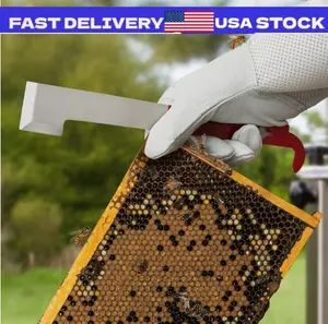 2pk Stainless Steel J Hook Bee Hive Tool, Beekeeping Honey Scraper, Frame Lifter