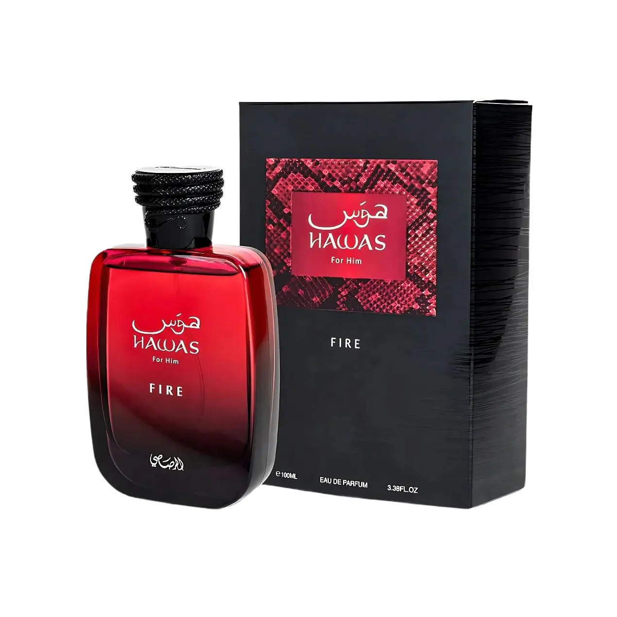 Rasasi Hawas Fire 100ml Eau de Parfum Spray for Both Men and Women- Aromatic Notes