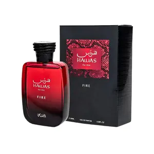 Rasasi Hawas Fire 100ml Eau de Parfum Spray for Both Men and Women- Aromatic Notes