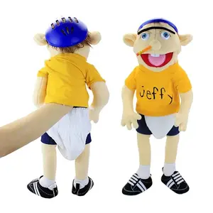 2024 Hot 60cm Large Jeffy Boy Hand Puppet Children Soft Doll Talk Show Party Props Christmas Doll Plush Toys Puppet Kids Gift