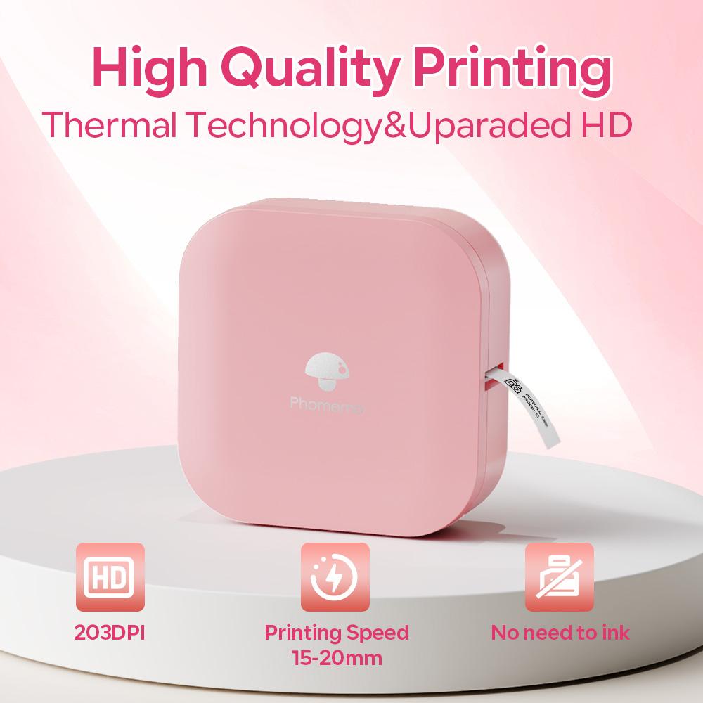 Phomemo Q30 Portable Label Printer Mini Thermal Label Maker Multi-Color Wireless Bluetooth Printer Various Stickers Label Paper