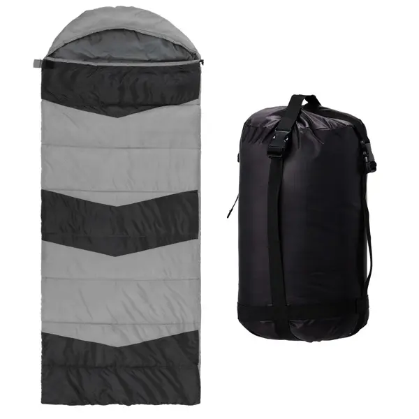 Rectangular Heated Sleeping Bag, Lightweight Sleeping Bag with Multi USB Powered Heating Pads,  Waterproof Compact Envelope Sleeping Bag for Backpacking Hiking, Gray