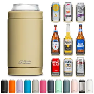 DUALIE 3 in 1 Insulated Can Cooler - Tan