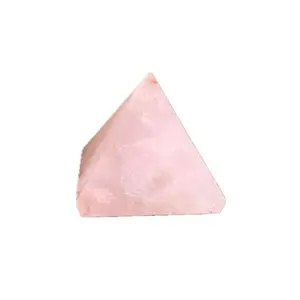 Rose Quartz Crystal Pyramid - Elegant Small Pyramid Shape for Harmony and Balance - Pink Color - Natural Energy Enhancement - US