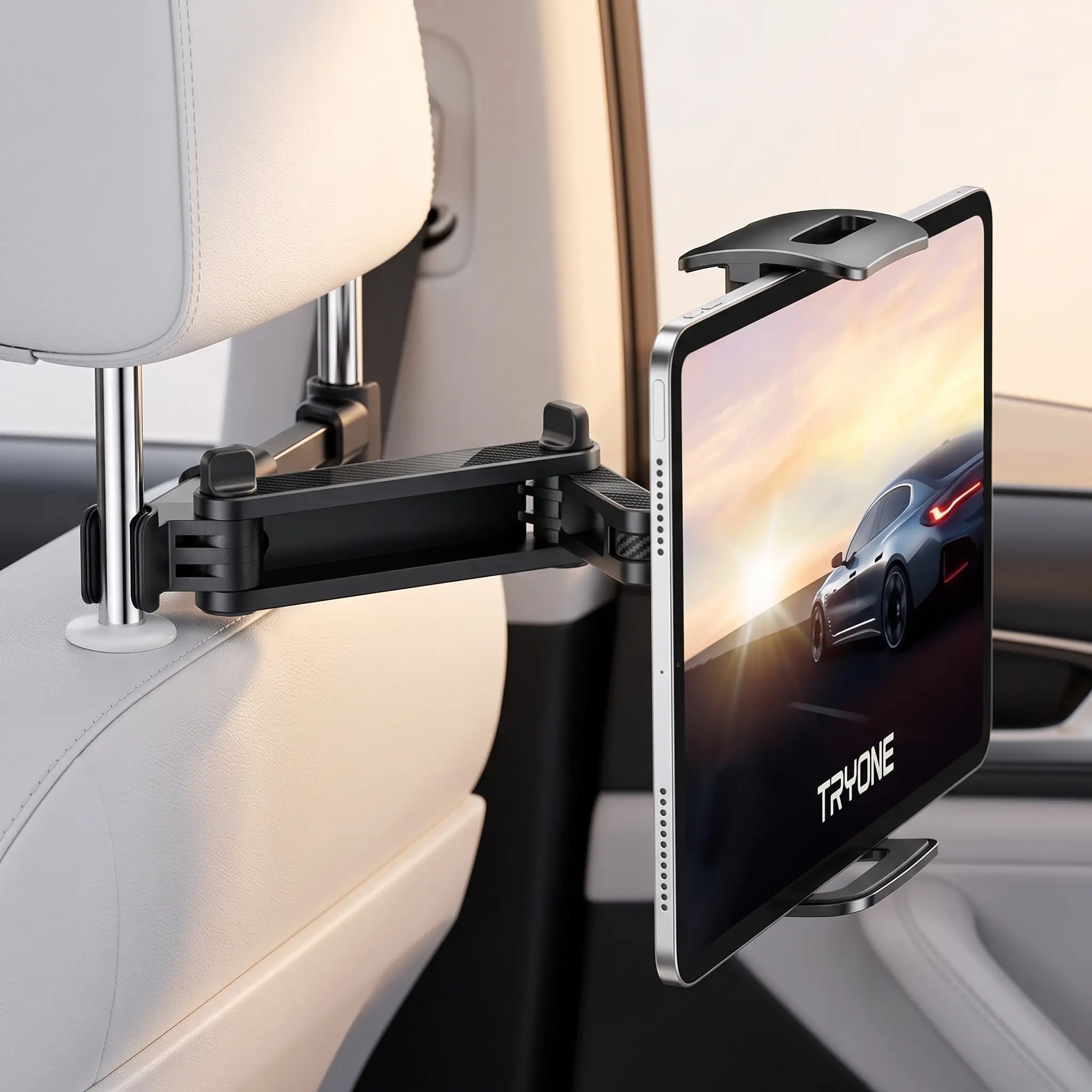 ipad holder for car backseat   Essentials Activities for Kids Gifts, Car Accessories for Women Interior Truck Essentials, 3in1 Tablet Holder Back Seat Car Organizer Camping road trip family