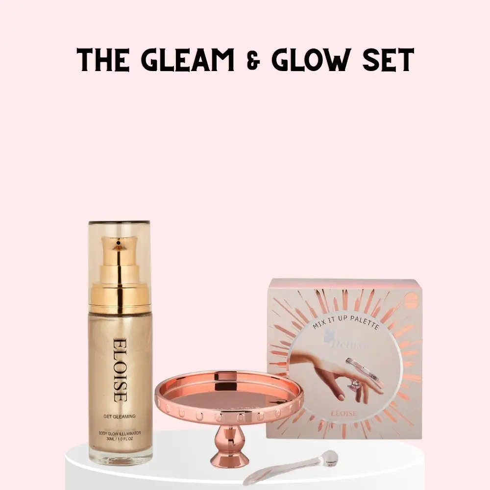 The Gleam & Glow Set – Face, Body & Hand Palette Bundle
