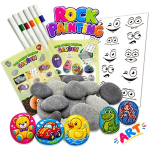 Keep Kids Busy for Hours! DIY Rock Painting Kit - Creative Screen-Free Activity Art Materials